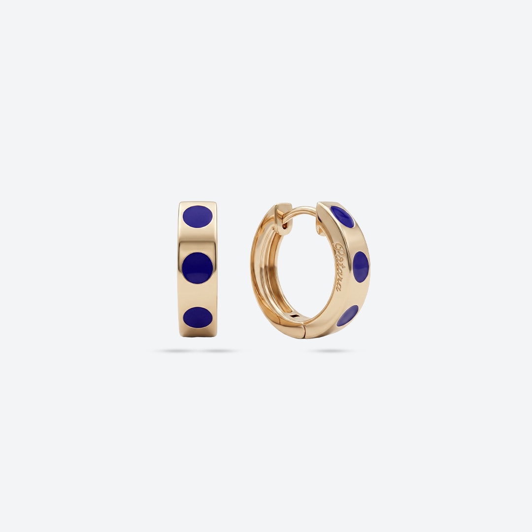 DOTTO Ohrringe – Blauer Emaille