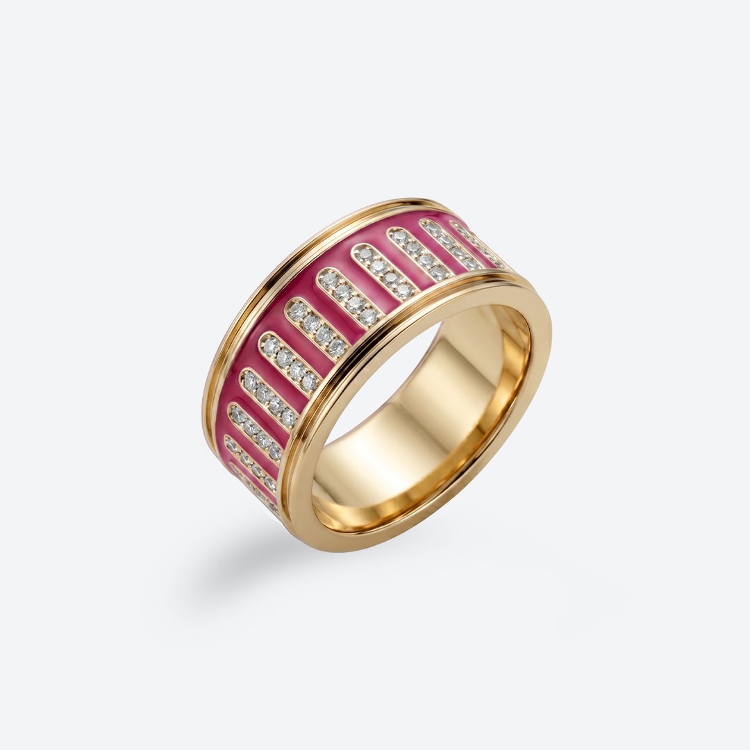 COLLUM Rosa Emaille-Ring